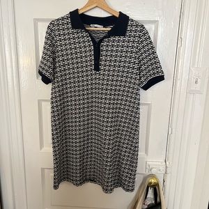 zara houndstooth shirt dress